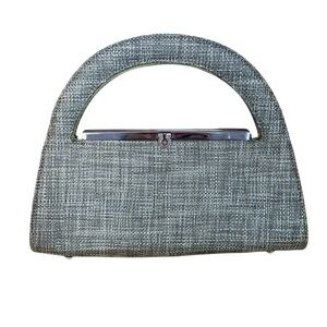 Vintage Liz Soto Clutch with Lime Green Suede Leather Lining